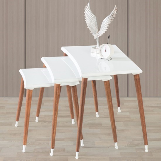 Tavolini da divano sovrapponibili bicolor in metallo - Arredamenti  Oppiarelli