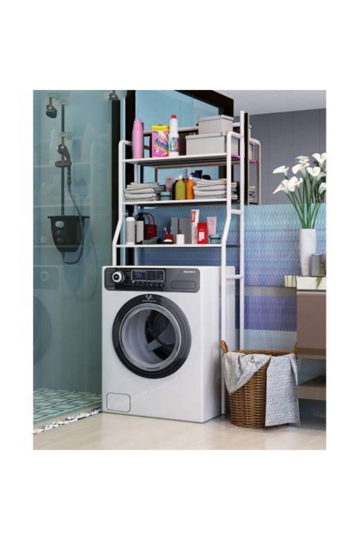 ECHE HOME - BRS scaffale/organizer sopra lavatrice