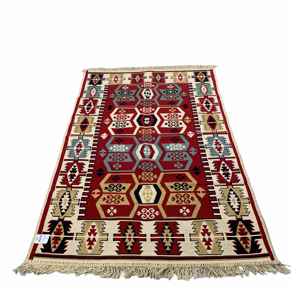 ECHE HOME - ANATOLIAN TAPPETO ETNICO 80x150 DOUBLE FACE CON FRANGE